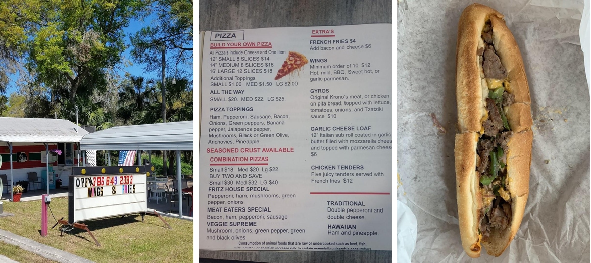 Pomona Park Pizza & Subs Menu