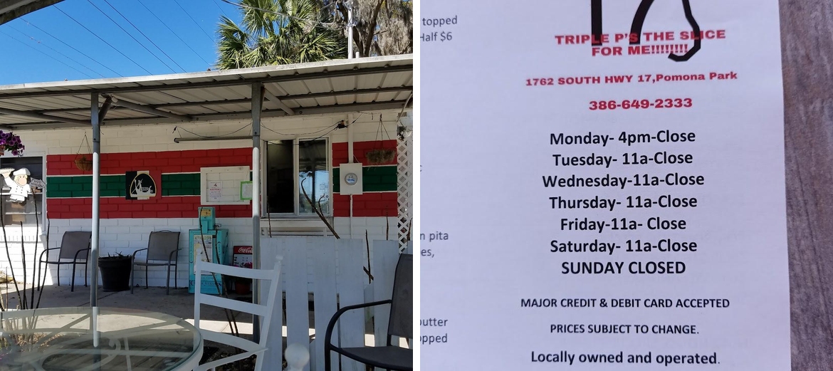 Pomona Park Pizza & Subs Menu