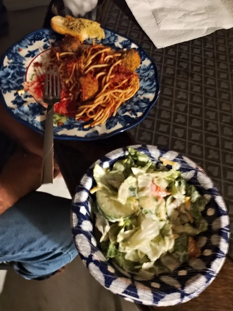 Spaghetti Meatballs and Salad